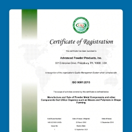Quality Certifications - ISO 9001